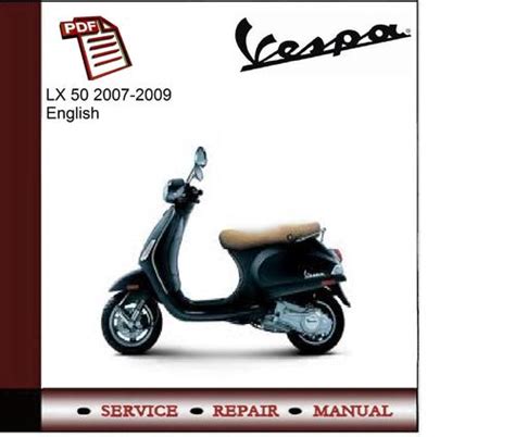 Vespa Lx 50 4valvole Scooter Service Repair Manual