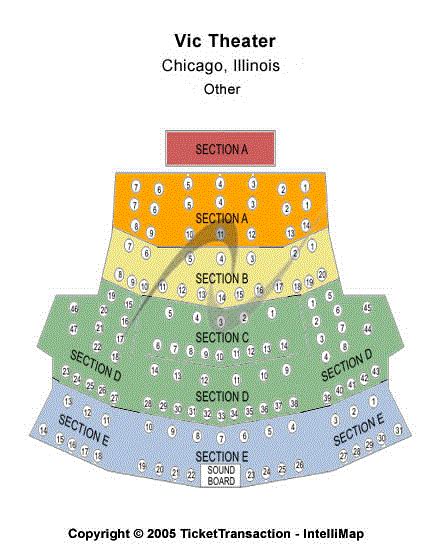 Vic Theatre Seating Chart