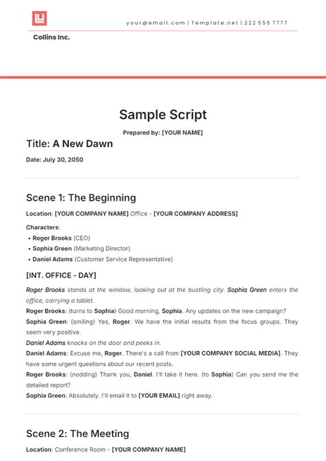 Video Script Template