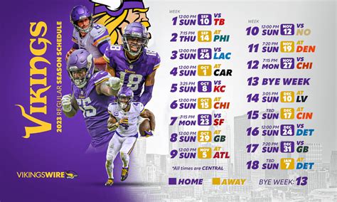 Vikings Schedule Printable