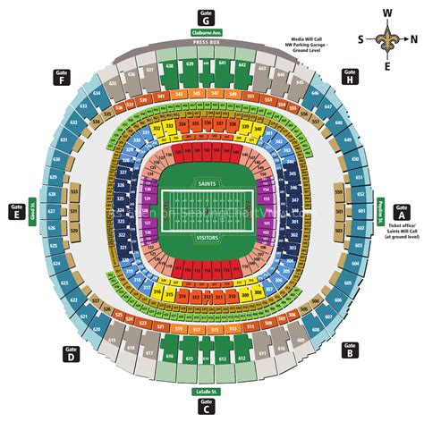 Virtual Superdome Seating Chart