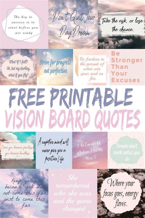 Vision Board Quotes Printable