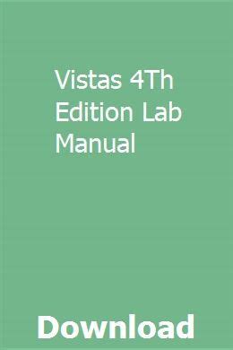 Vistas 4th Edition Lab Manual Answer