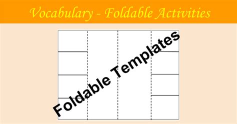 Vocabulary Foldable Template Free