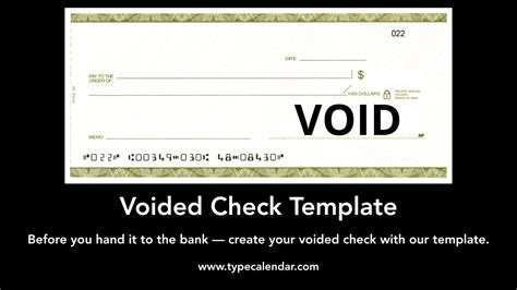 Voided Check Template Free