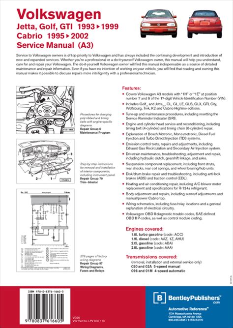 Volkswagen Golf 1993 1999 Full Service Repair Manual