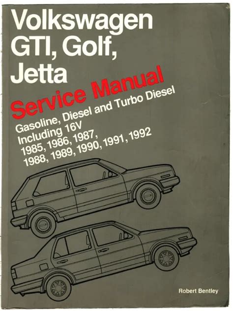 Volkswagen Gti Golf And Jetta Service Manual 19851992 Free Download