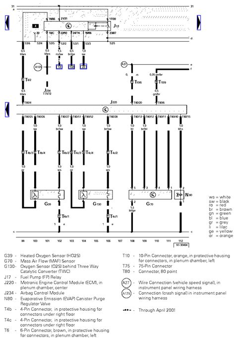 Volkswagen O2 Sensor Wiring Diagram