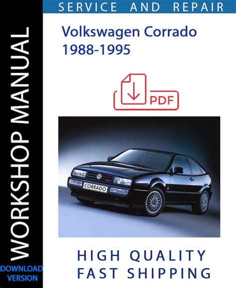 Volkswagen Vw Corrado Full Service Repair Manual 1993 1995