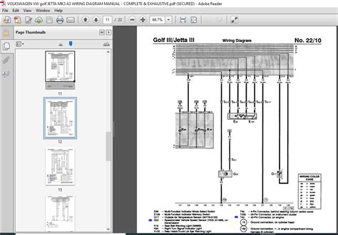 Volkswagen Vw Golf Jetta Mk3 A3 Wiring Diagram Manual