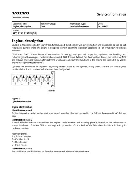 Volvo A35e Articulated Dump Truck Service Repair Manual