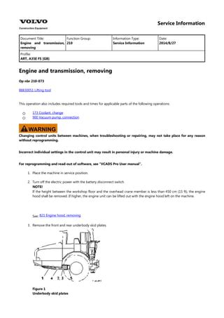 Volvo A35e Fs A35efs Articulated Dump Truck Service Repair Manual Instant Download