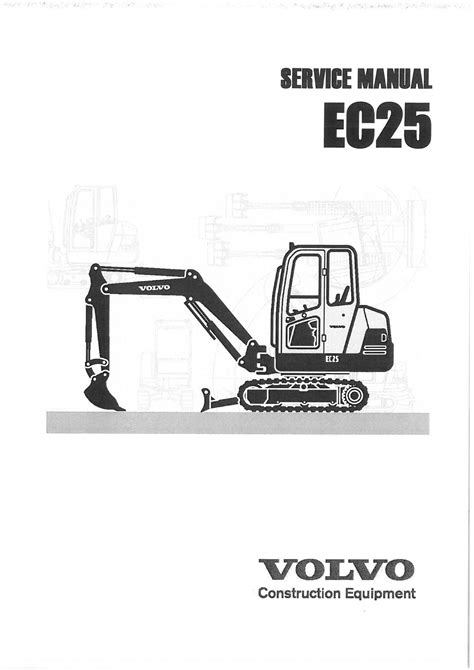 Volvo Ec25 Compact Excavator Service Repair Manual Instant Download