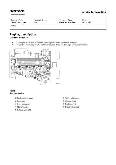 Volvo Ec55 Eu Compact Excavator Service Repair Manual Instant Download