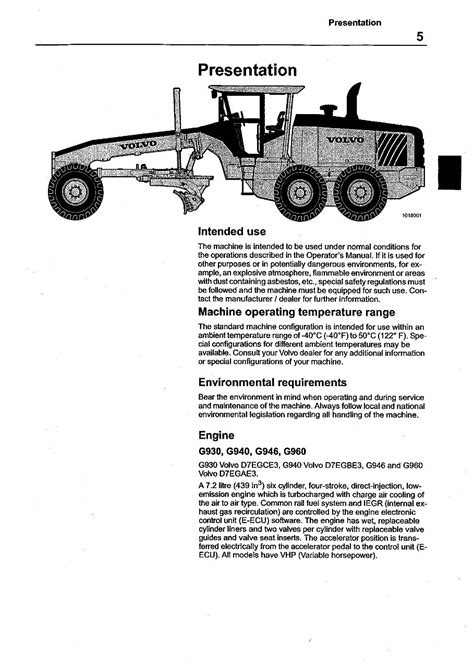 Volvo G900 Series Grader Operators Manual