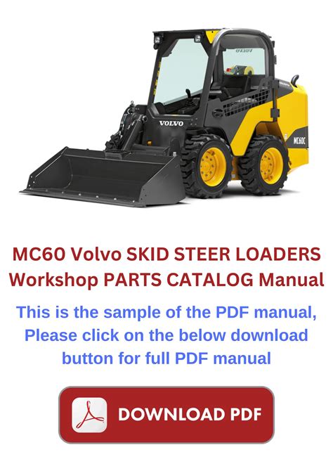 Volvo Mc60b Skid Steer Loader Service Parts Catalogue Manual Instant Download Sn 61001 62000 70001 And Up