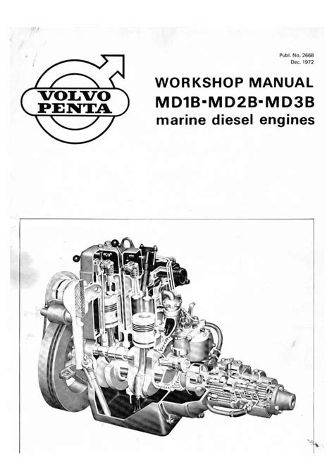 Volvo Penta Md1b Md2b And Md3b Marine Diesel Engine Workshop Service Manual