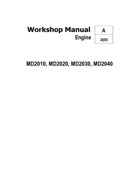 Volvo Penta Md2010 20 30 40 Engine Workshop Service Repair Manual