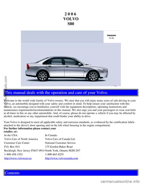 Volvo S80 1998 2006 Service Repair Manual