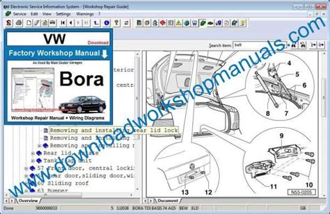 Vw Volkswagen Bora 1998 2000 Workshop Repair Service Manual