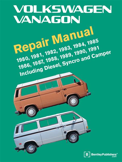 Vw Volkswagen Vanagon 1980 1991 Repair Service Manual