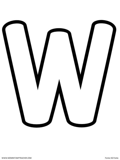 W Letter Template