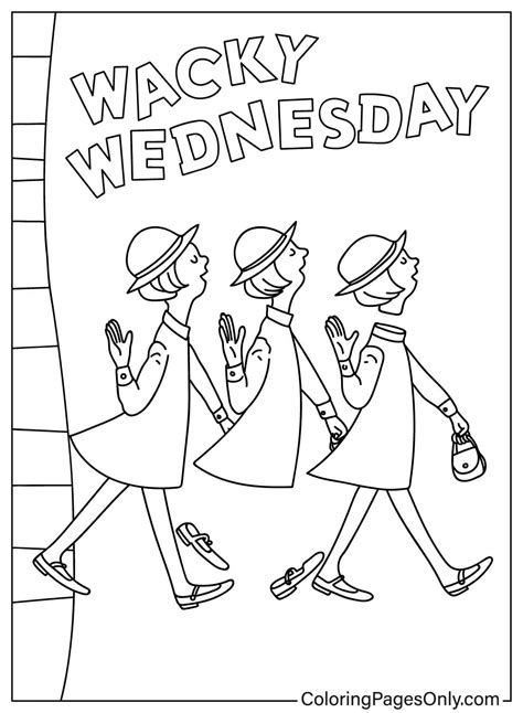 Wacky Wednesday Coloring Pages
