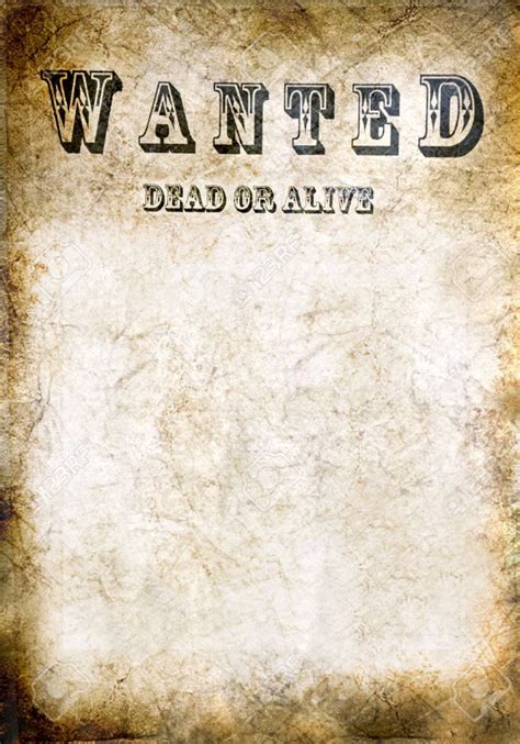 Wanted Dead Or Alive Template
