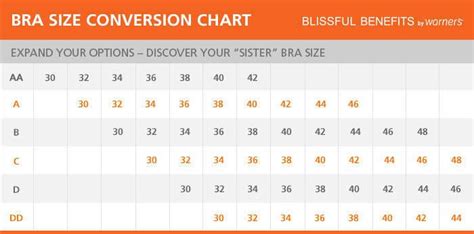 Warner Bra Size Chart