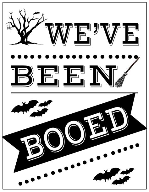 We've Been Booed Sign Printable