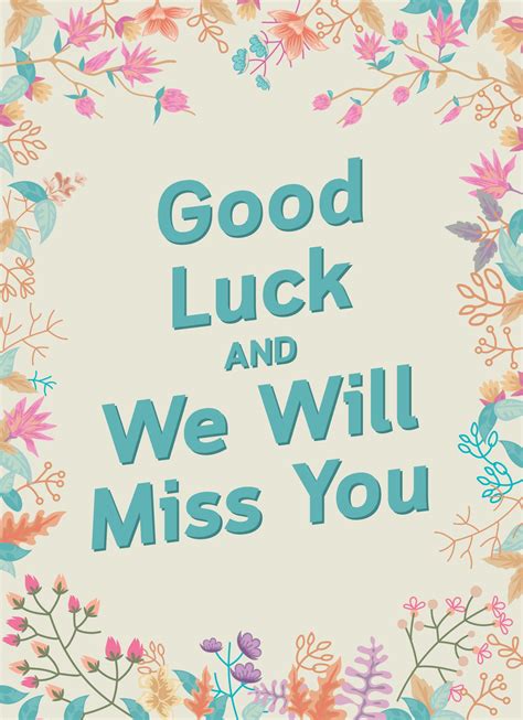 We Will Miss You Printable