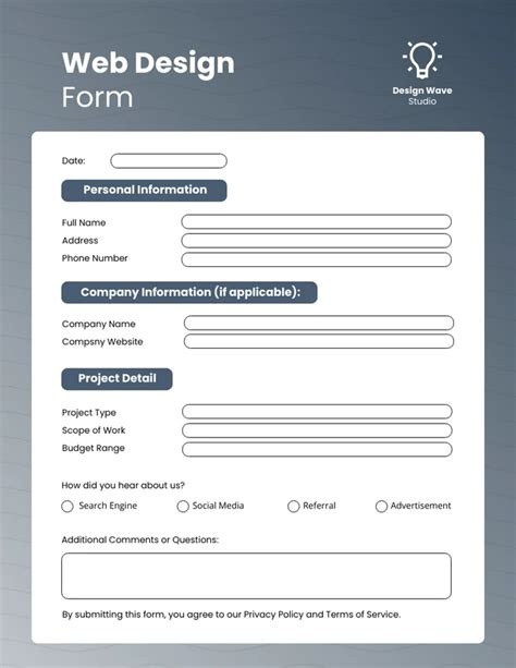 Web Form Template