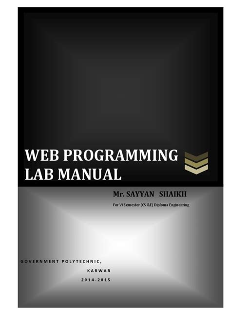 Web Programming Lab Manual For Diploma