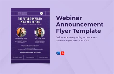 Webinar Announcement Template