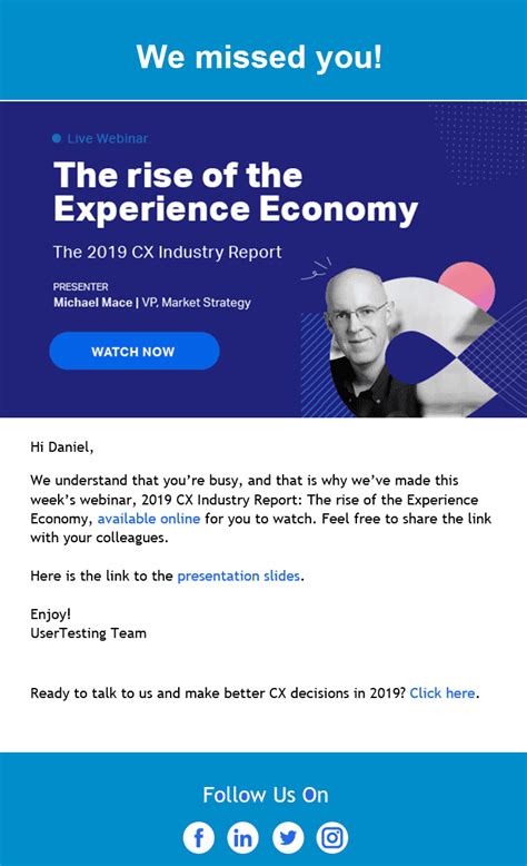Webinar Email Template