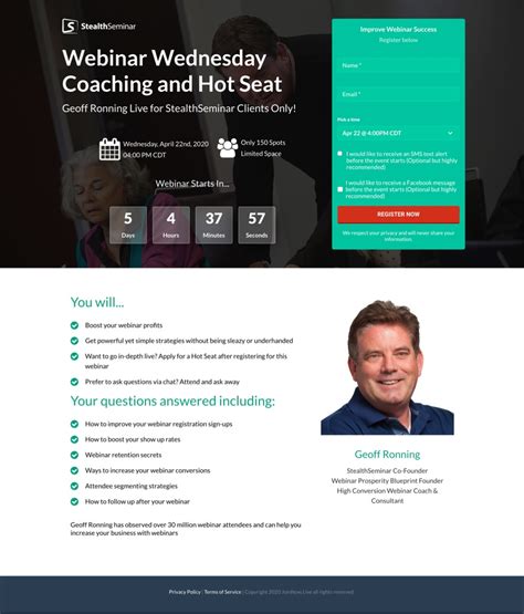 Webinar Landing Page Template