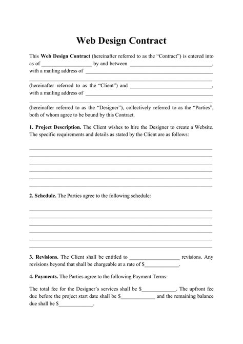Website Creation Contract Template
