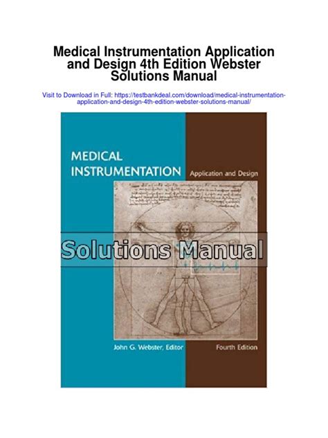 Webster Medical Instrumentation Solution Manual