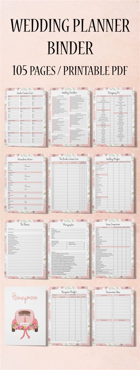 Wedding Binder Template Free