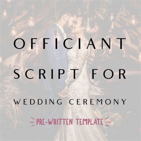 Wedding Ceremony Template For Officiant