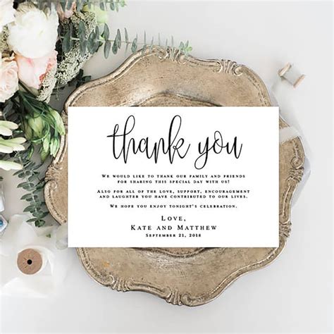 Wedding Gift Thank You Note Template