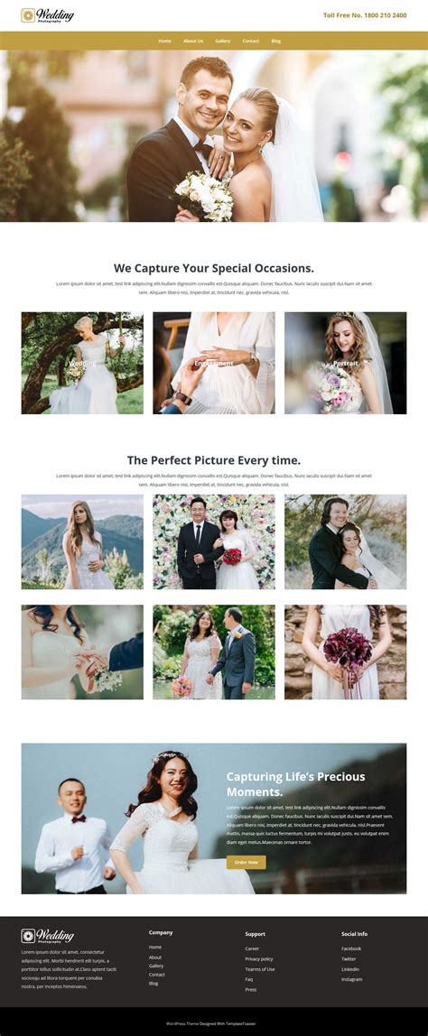 Wedding Photography Website Templates