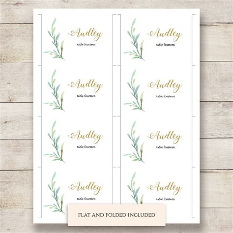 Wedding Place Cards Template
