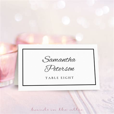 Wedding Placement Card Templates