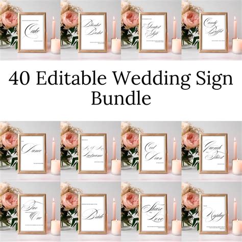 Wedding Sign Templates