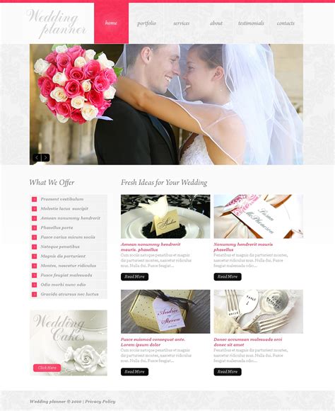 Wedding Template Website