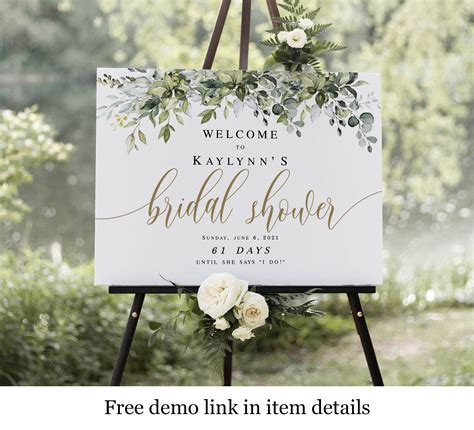 Welcome To Bridal Shower Sign Template Free