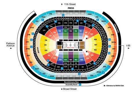 Wells Fargo Seating Chart 76ers