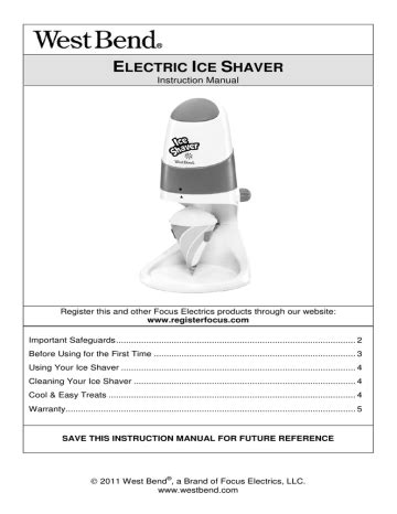 West Bend Manual Ice Shaver Reviews