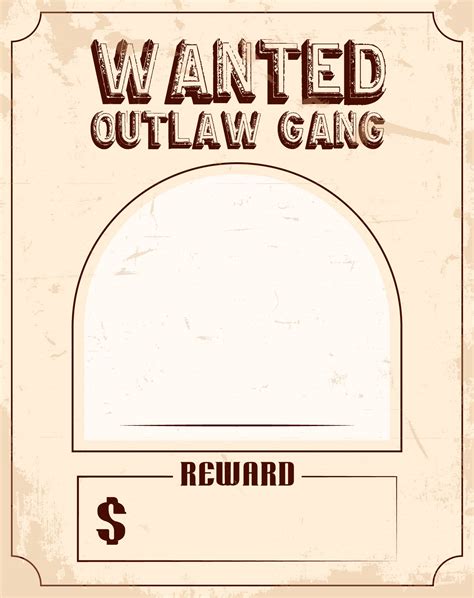 Western Wanted Sign Template